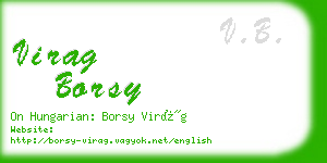 virag borsy business card